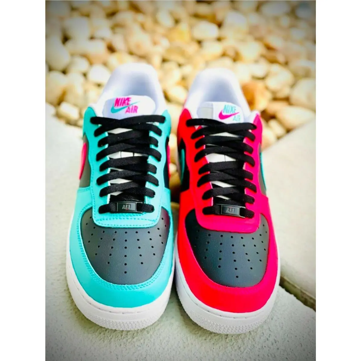 Nike shoes - Nike Air Force 1 - Air Force - DD8959-100 - White, Two Tone: Miami Vice South Beach Pink Teal Black White 18