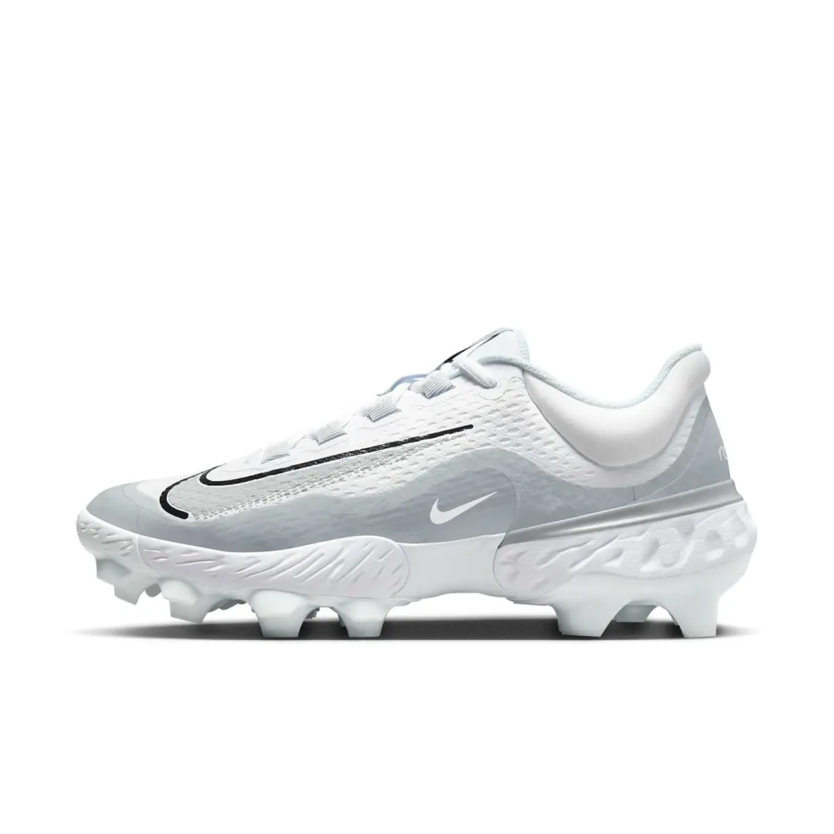 FD6255-104 Mens Nike Alpha Huarache Elite 4 Low Mcs `white Wolf Grey` - White/Pure Platinum/Wolf Grey