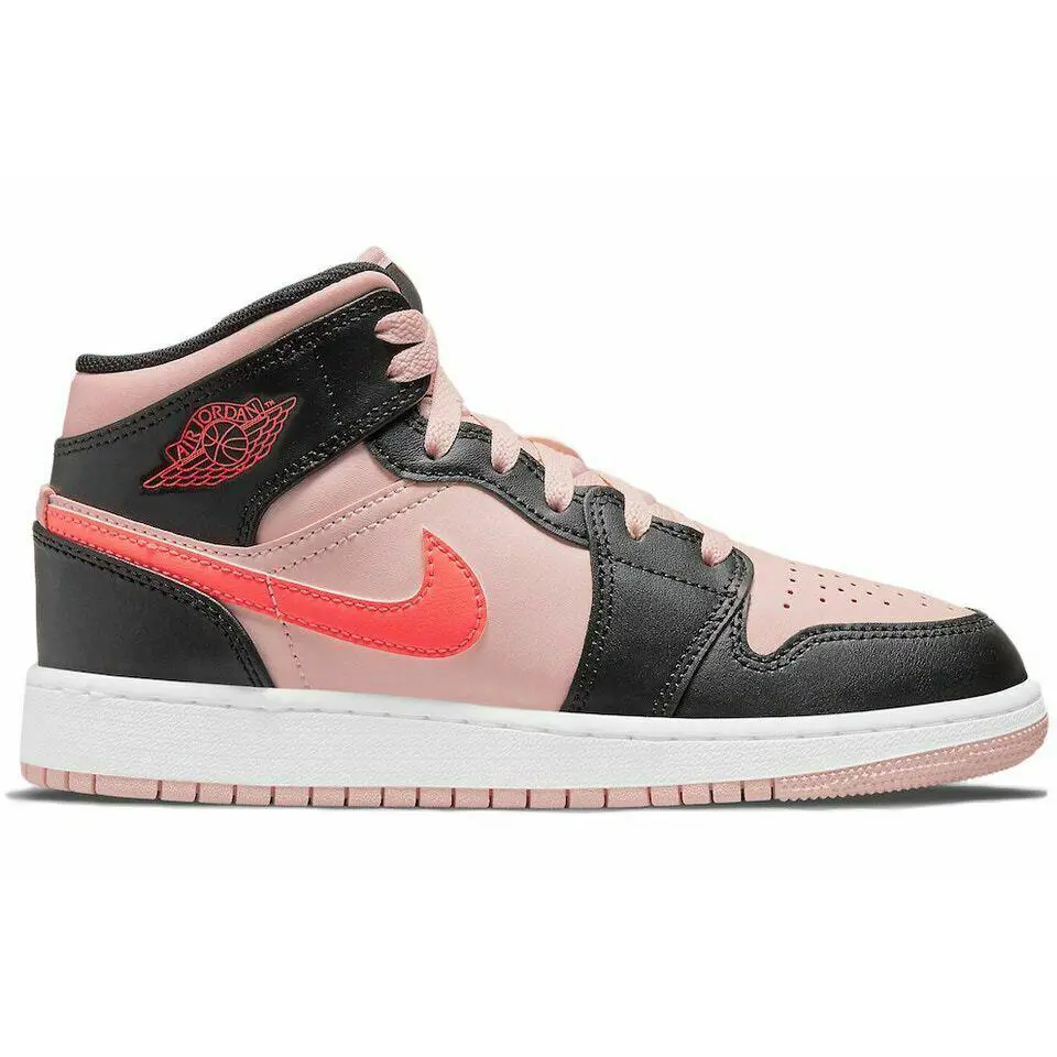 Air Jordan 1 Mid Atmosphere Pink 554725 604 Youth GS Size - Pink