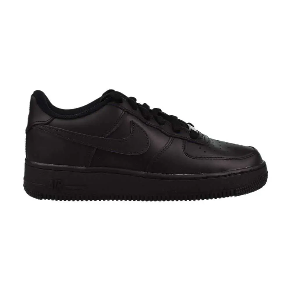 Nike Air Force 1 LE GS Big Kids` Shoes Triple Black FV5951-001 - Black