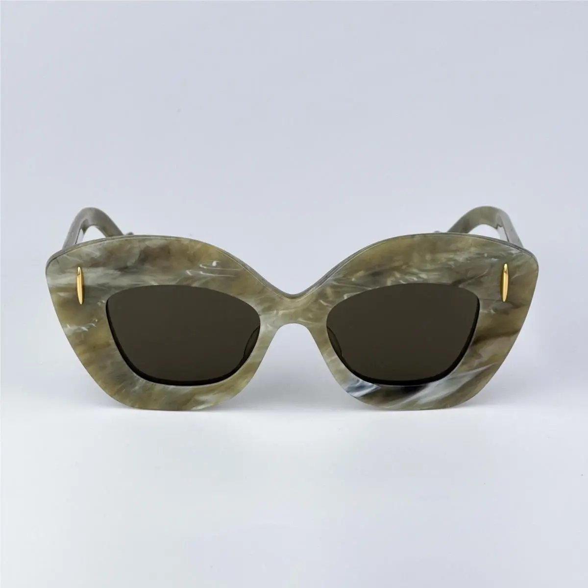 Men Sunglasses Green Brown Cat Eye LW40127I Anagram 60E by Loewe