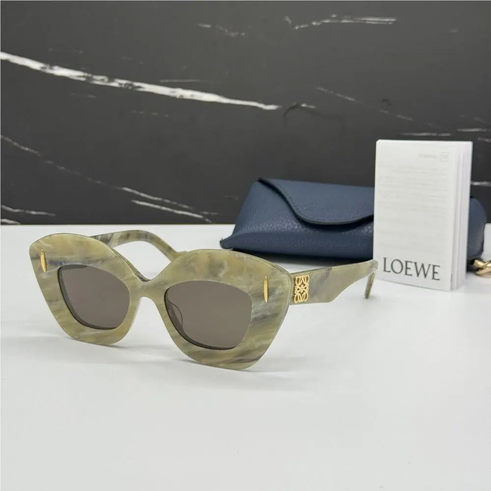 LW40127I 60E  Sunglasses Women Green Cat Eye Eyewear  by Loewe