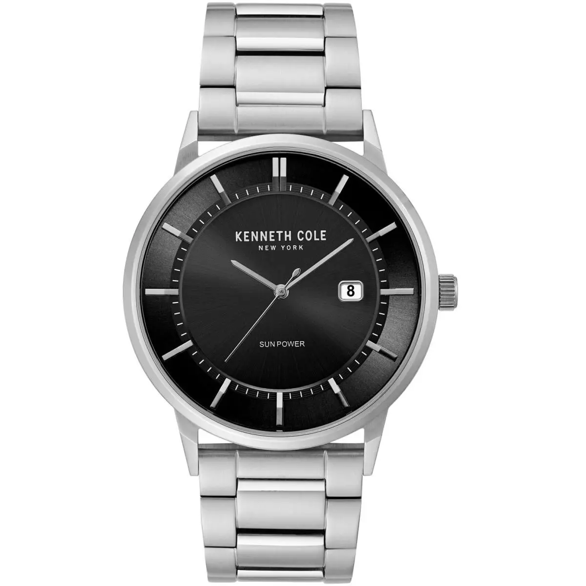 Kenneth New York Cole York KC50784006 Sun Power Men`s Analog Watch Steel Bracelet