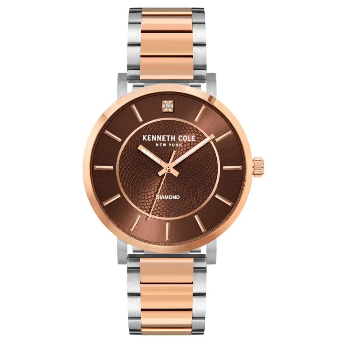 Kenneth New York Cole York KC51027022A Diamond Men`s Watch Two-tone Steel Bracelet