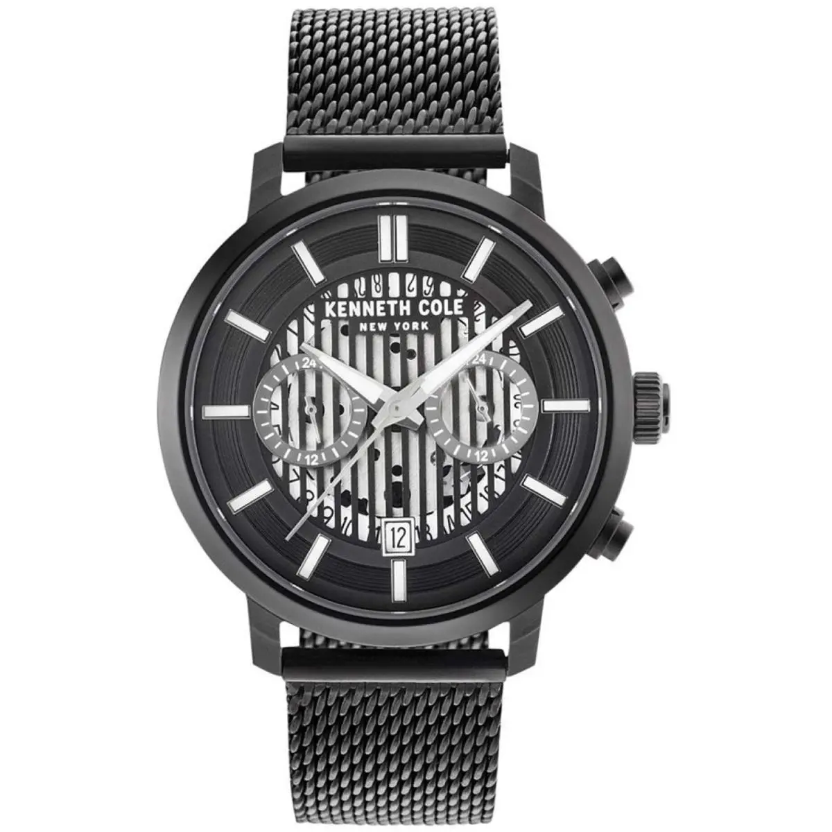 Kenneth New York Cole York KC50572003 Men`s Analog Watch Black Steel Bracelet