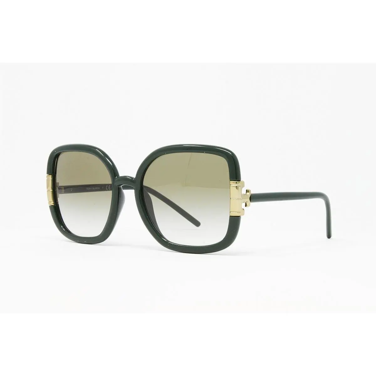 Tory Burch Sunglasses Women`s Square TY9063U 18468E Solid Dark Green 56mm