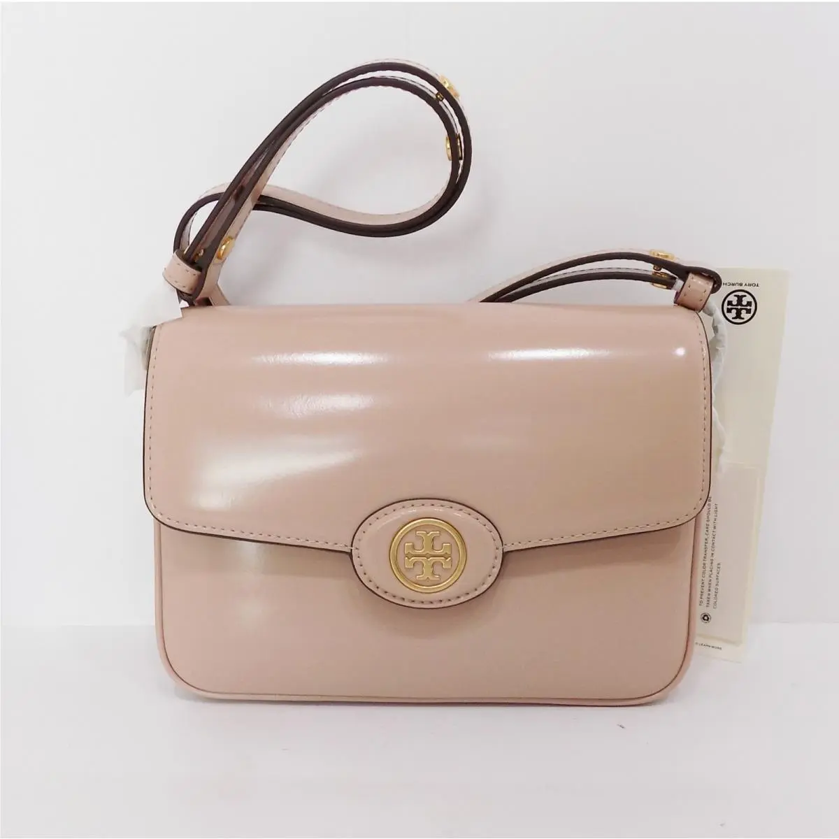 Tory Burch Robinson Spazzolato Convertible Shoulder Bag Blush