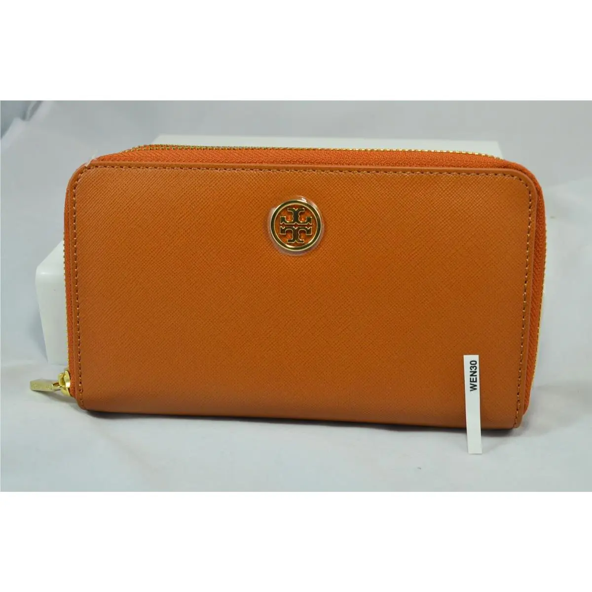 Tory Burch Robinson Luggage Brown Double Zip Continental Wallet 41149301