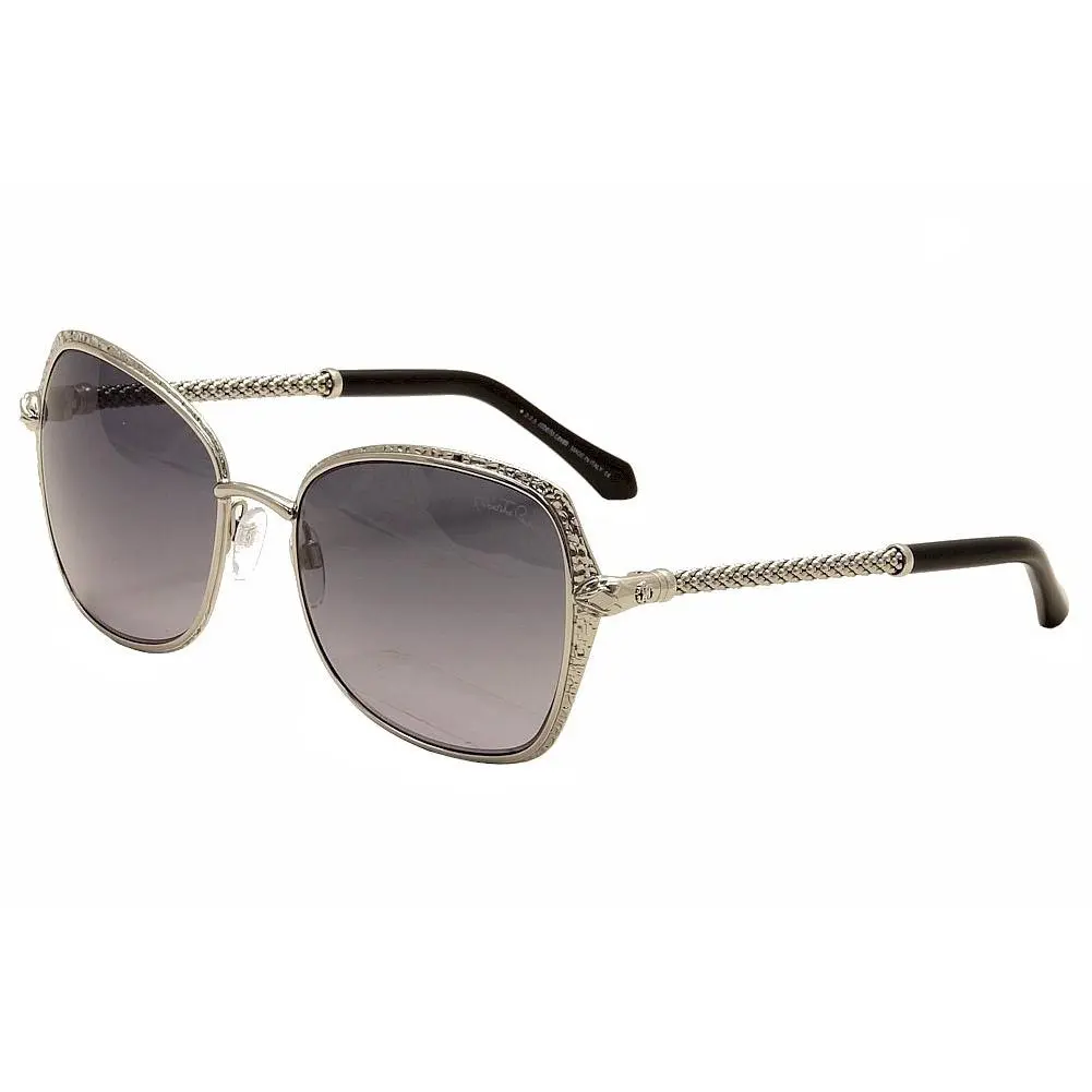 Roberto Cavalli Women`s Tabit RC 977S 977/S 16B Silver/black Sunglasses 58mm