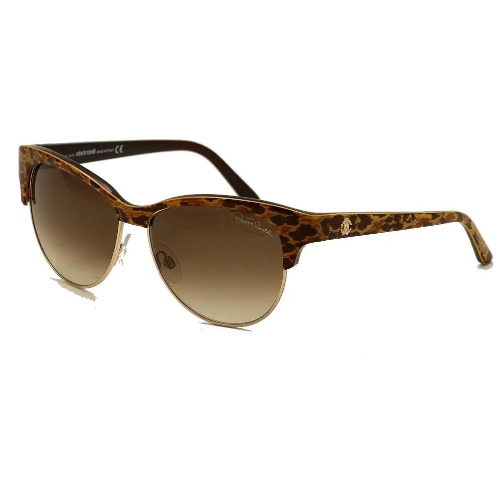 Roberto Cavalli Women`s Melograno 652S 652/S 05B Black Cat Eye Sunglasses 58mm