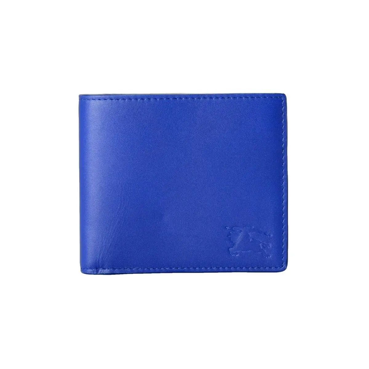 Burberry Men`s Royal Blue Leather Bifold Wallet