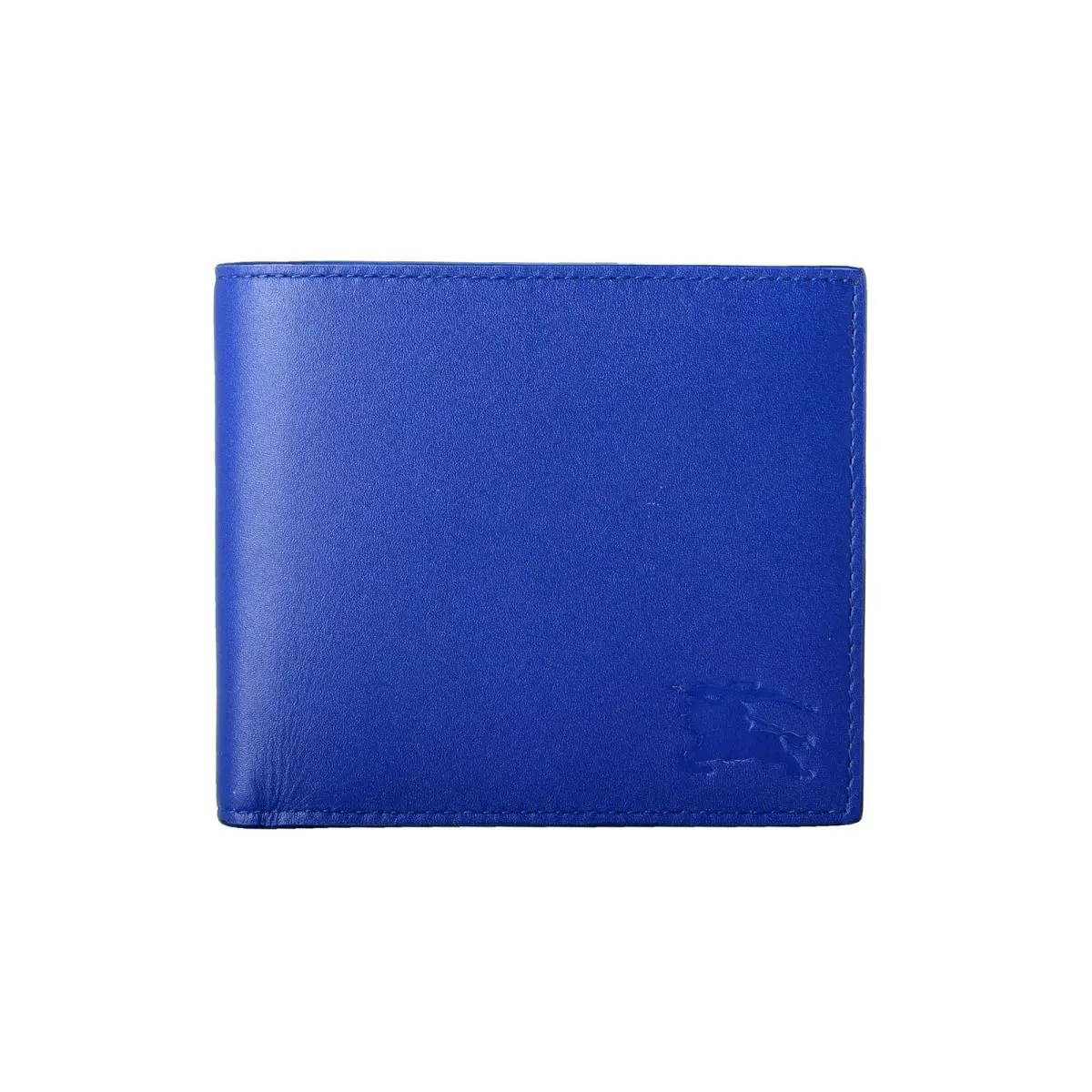 Burberry Men`s Royal Blue Leather Bifold Wallet