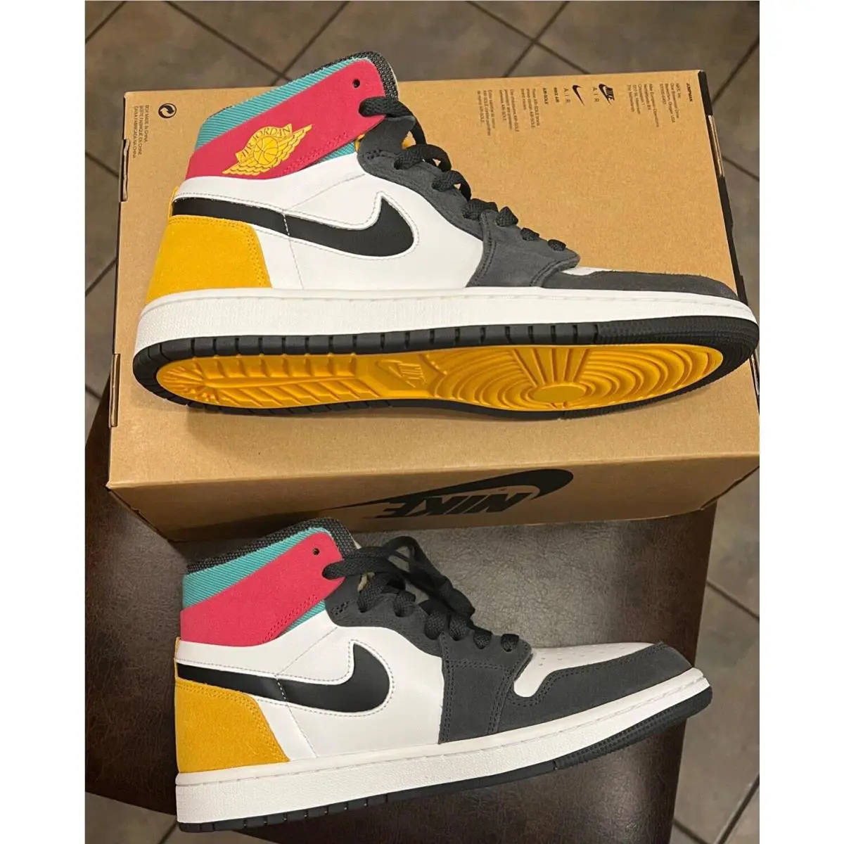 Nike shoes - Air Jordan 1 Zoom Air Cmft - Ct0978016 - ANTHRACITE/UNIVERSITY GOLD/WASHED TEAL/RUSH PINK 6