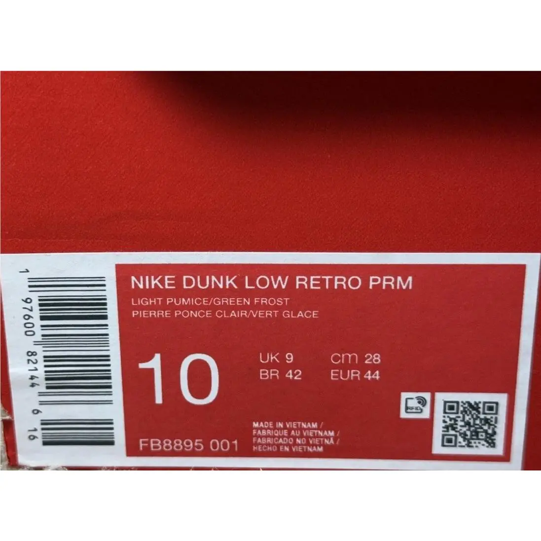 Nike shoes - Nike Dunks - Dunks - FB8895-001 - Light Pumice/Dark Obsidian/Coconut Milk/Green Frost 6