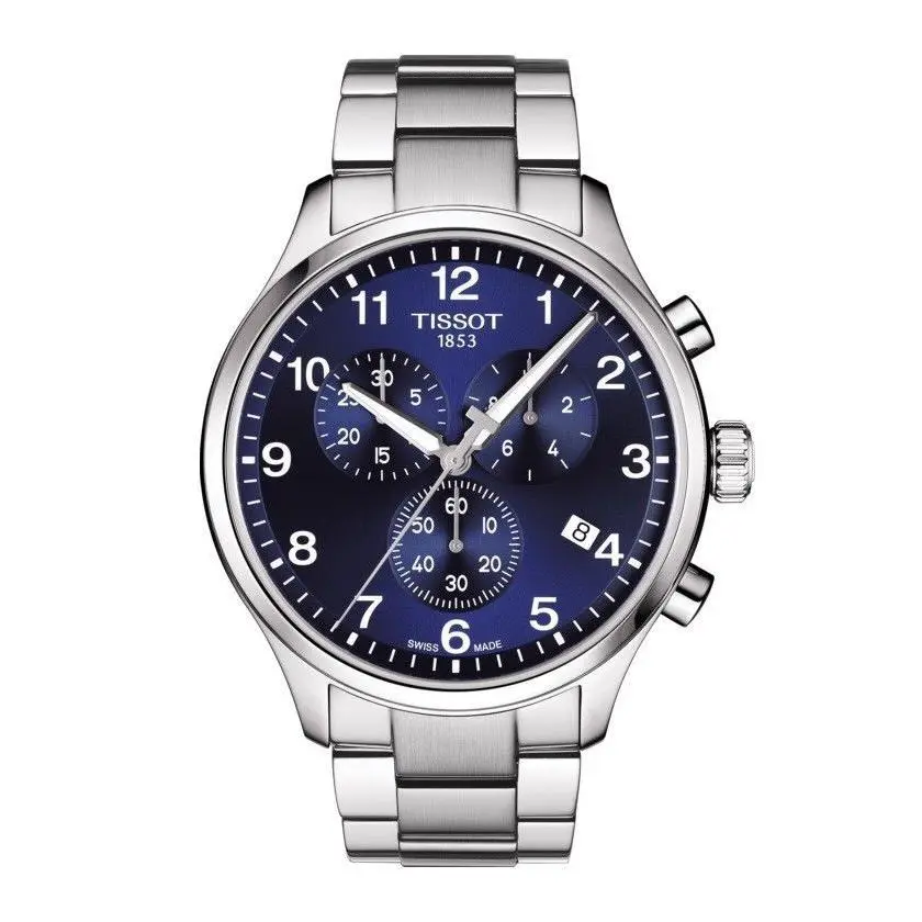 Tissot Men`s Swiss Chrono XL Blue Dial Classic T-sport Watch T116.617.11.047.01 - Dial: Blue, Band: Silver