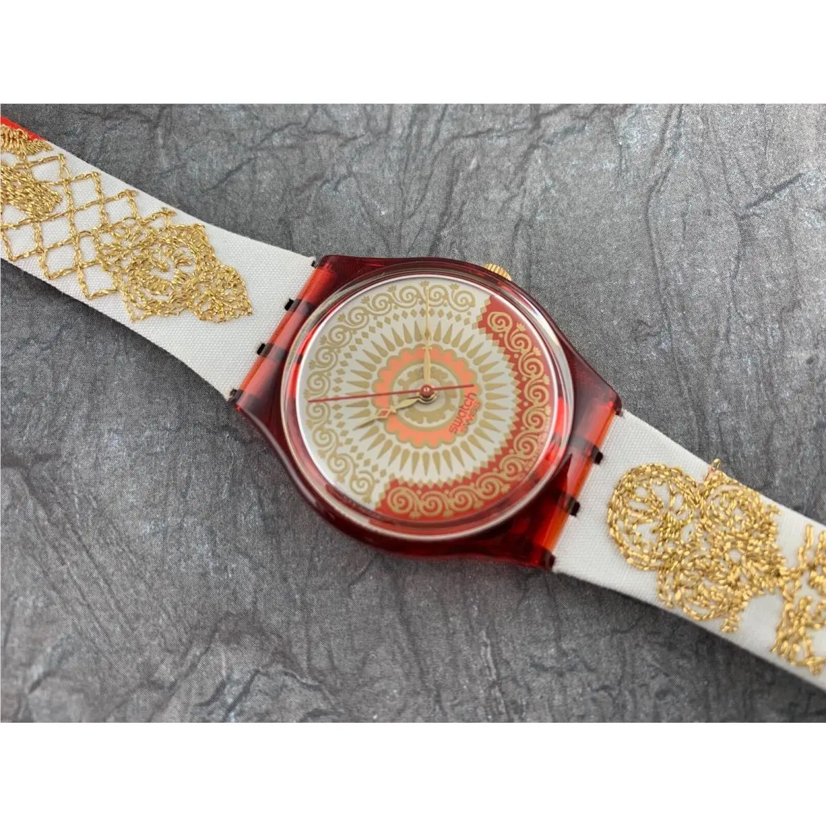 Swatch Originals GR124 Damigella Nos Leather Box/paper/tag 1995 Rare