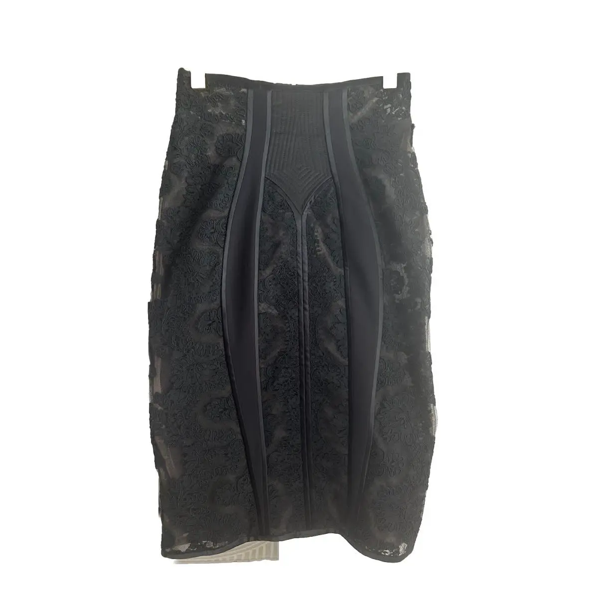 Valentino Womens Pencil Lace Skirt Black Size 4 Cady High Skirt Embroidered