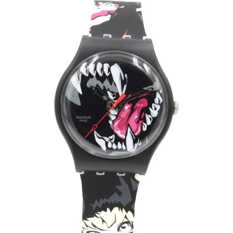 Swiss Swatch Originals Windy Bunny Beast Silicone Watch 41mm SUOZ112