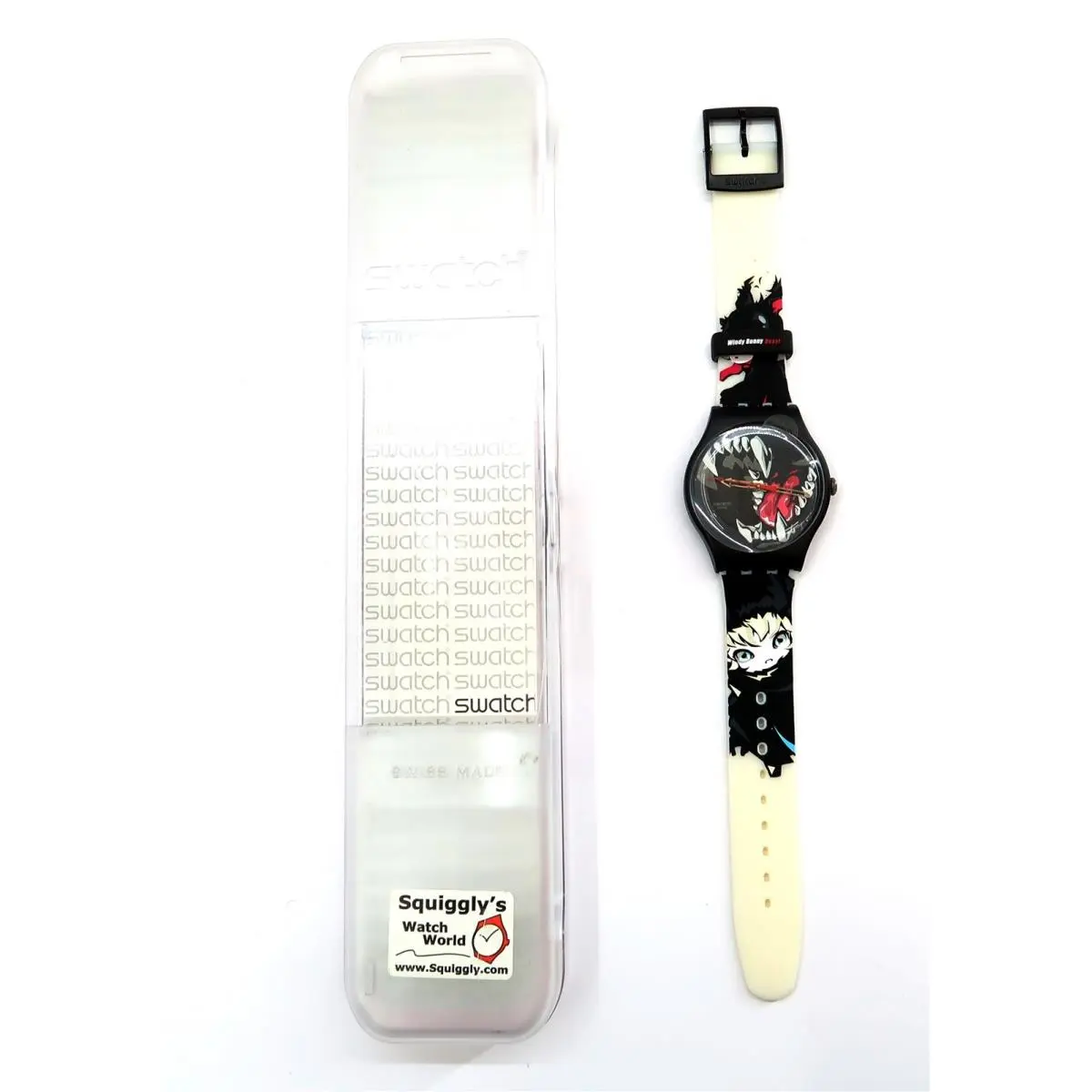 Swatch Watch Windy Bunny Beast SUOZ112 + Case Papers 2011 Hiroyuki Matsuura