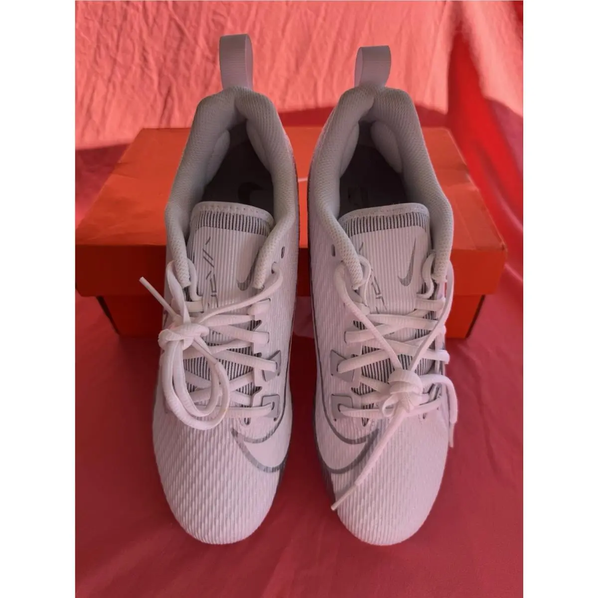 Nike Vapor Edge Speed 360 2 Cleats DA5455-102 White/silver Men’s 8.5