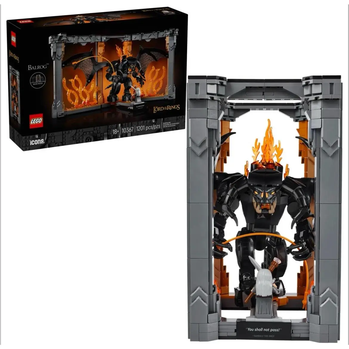 Lego Icons 10367 The Lord of The Rings Balrog Book Nook