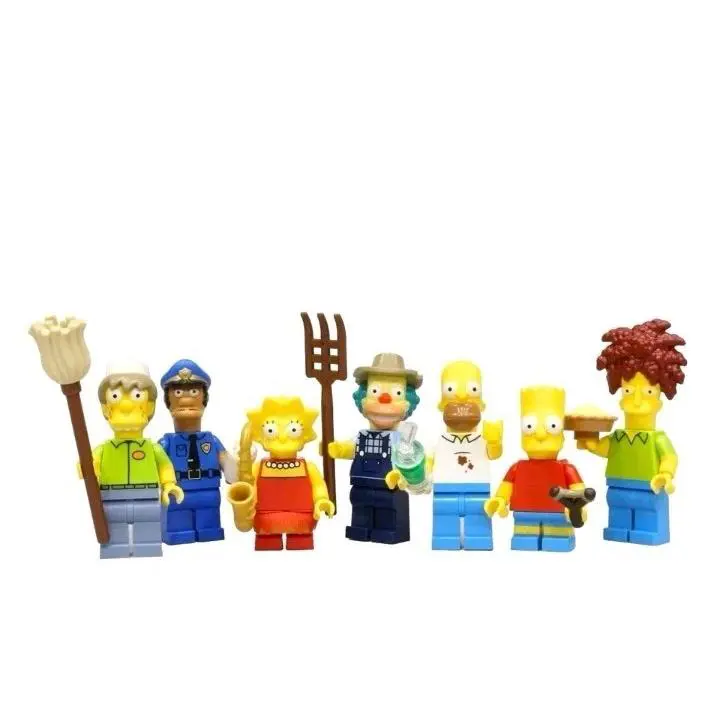 Lego The Simpsons: Krusty Burger Minifigures From 10352 Unassembled
