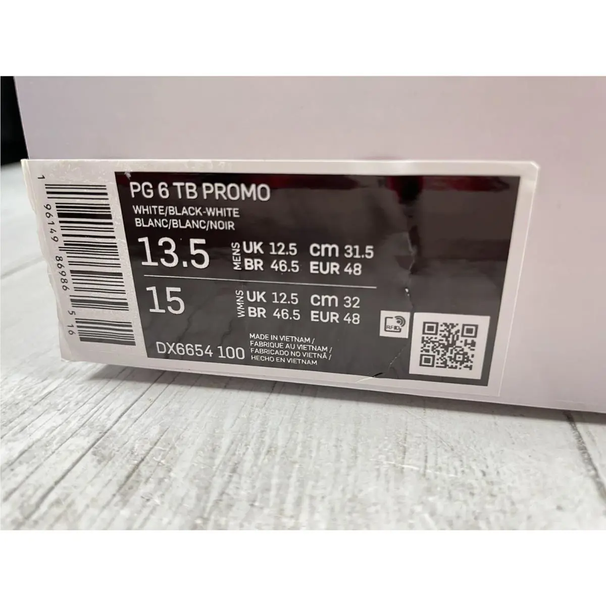 Nike shoes - Nike PG 6 - DX6654-100 - White (UPC: 0196149869865) 10