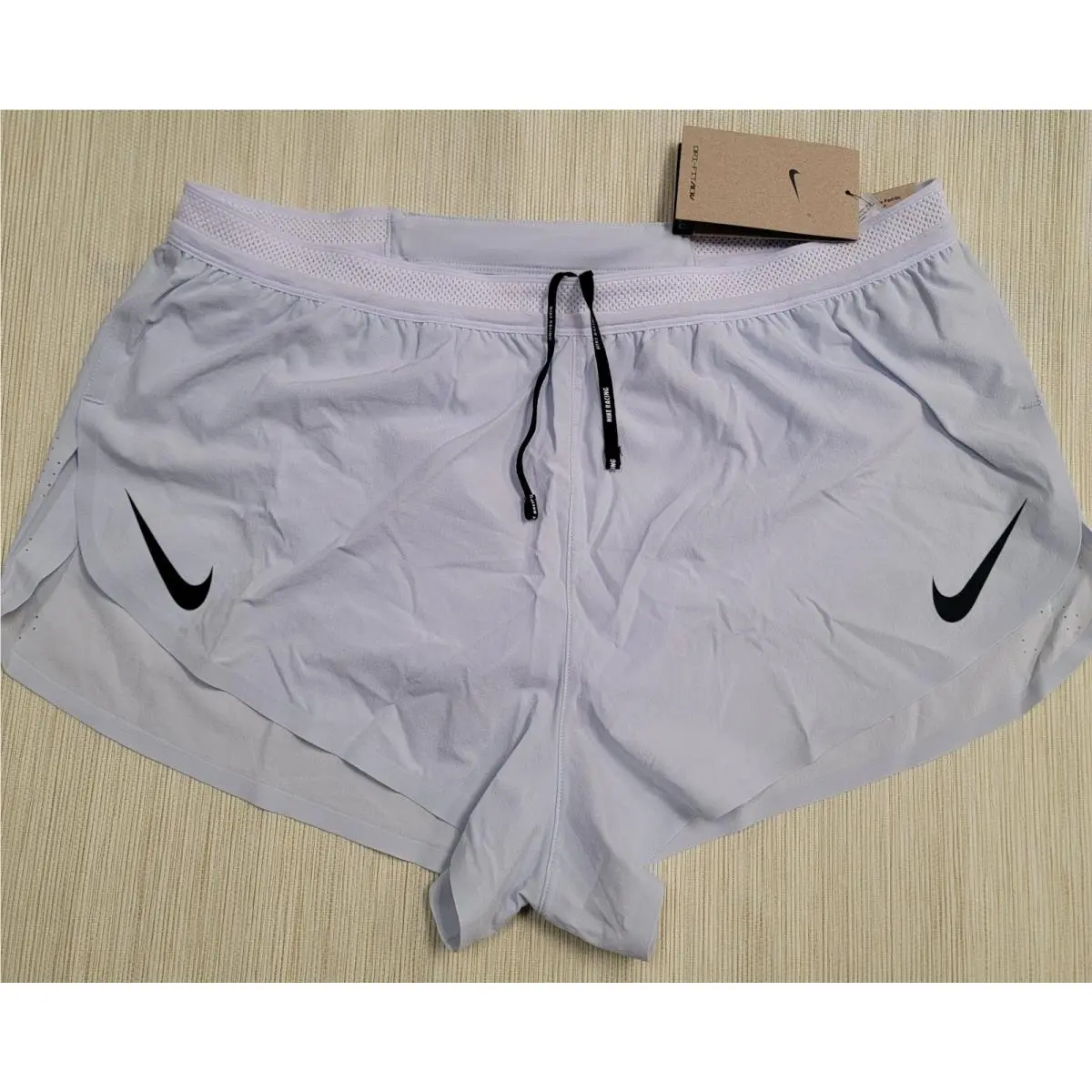 Nike Aeroswift 2 Dri-fit Adv Standard Running Shorts Light Gray Men`s Size-l
