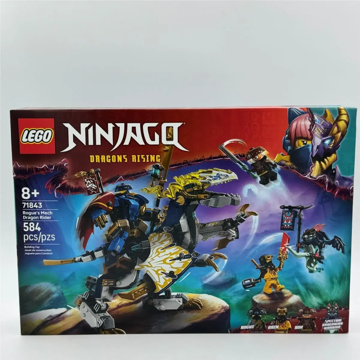 Lego Ninjago Rogues Mech Dragon Rider 71843 Dragons Rising Toy Building Set