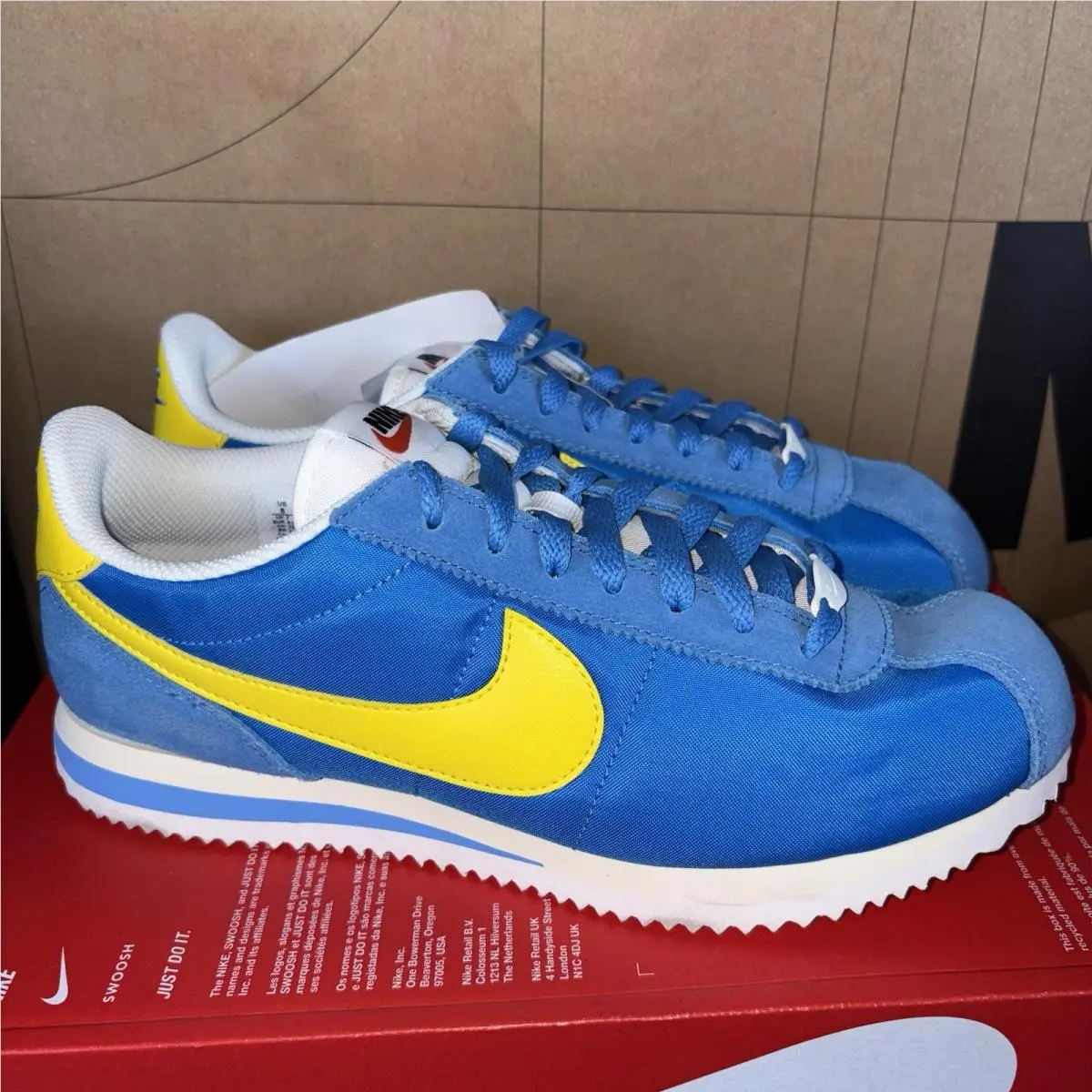 Cortez Txt Light Photo Blue Lightning Yellow HF0263-402 Men Size 10 by Nike