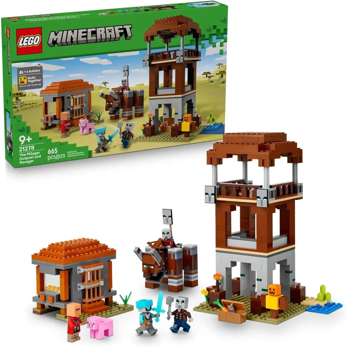 Lego Minecraft The Pillager Outpost and Ravager Building Toy 9+ 21278 Usa