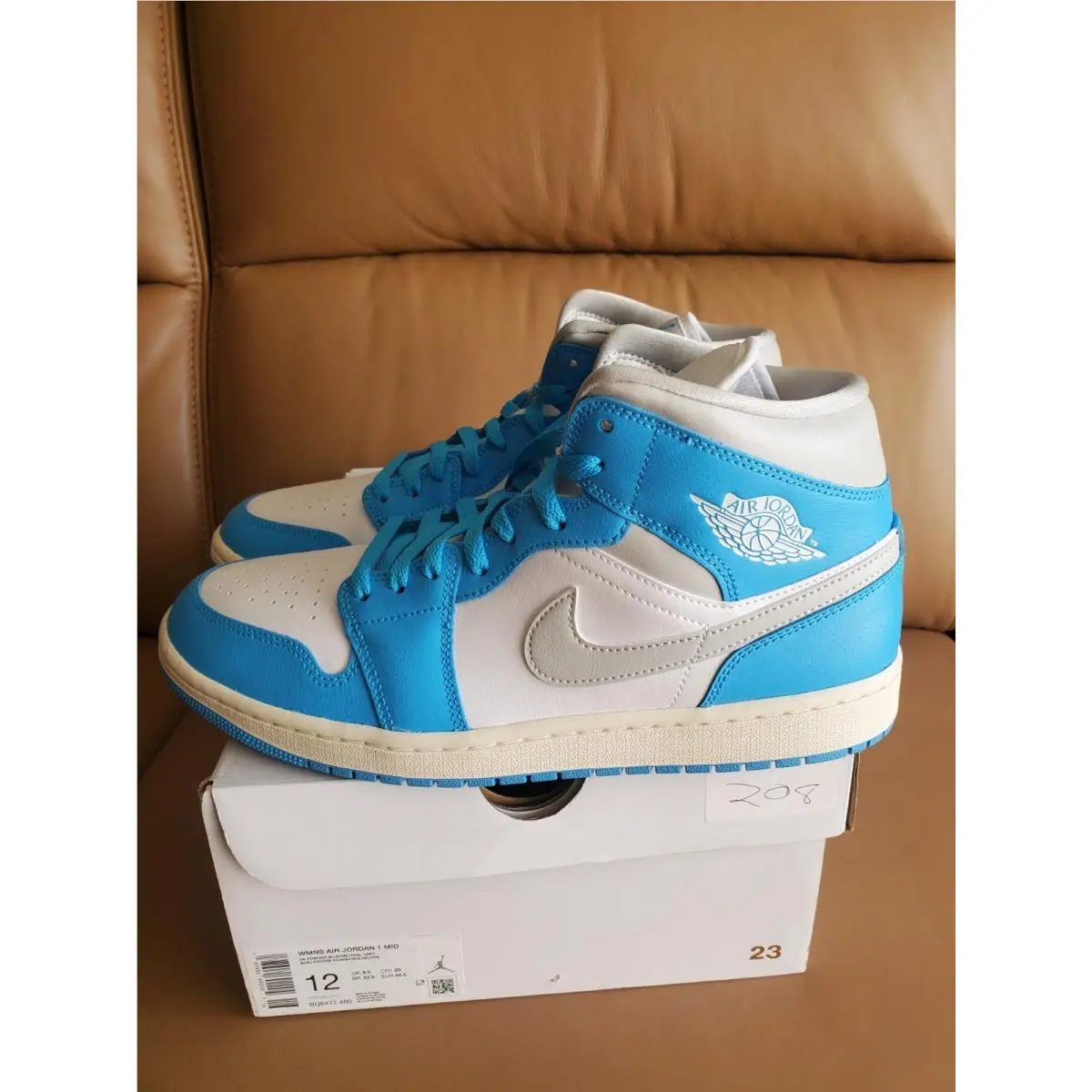 Nike shoes - Air Jordan 1 Mid SE - BQ6472-400 - Dark Powder Blue/Neutral Grey 3