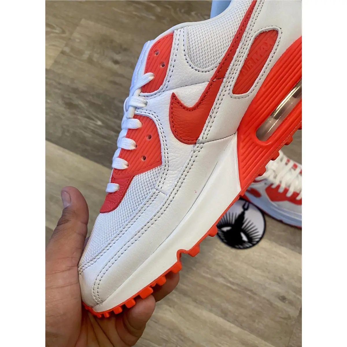 Nike shoes - Nike Air Max 90 NBY - FJ8901-900 - White / Bright Crimson (UPC: 196976811259) 2