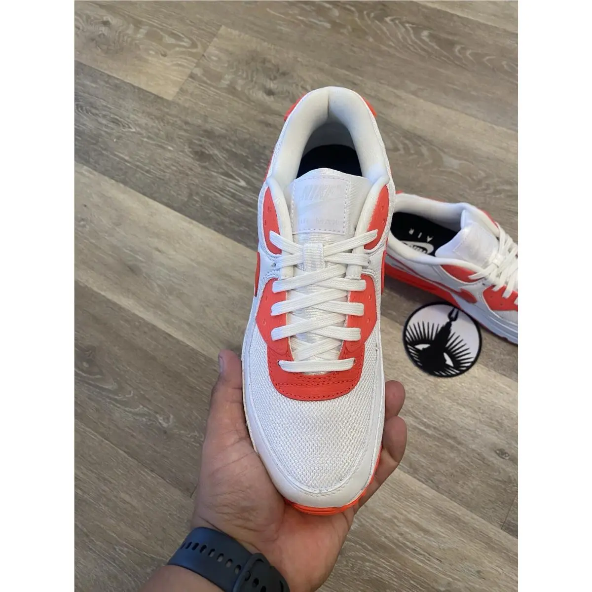 Nike shoes - Nike Air Max 90 NBY - FJ8901-900 - White / Bright Crimson (UPC: 196976811259) 4