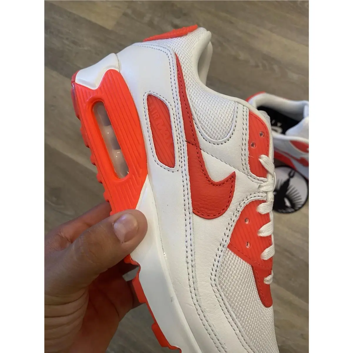 Nike shoes - Nike Air Max 90 NBY - FJ8901-900 - White / Bright Crimson (UPC: 196976811259) 7