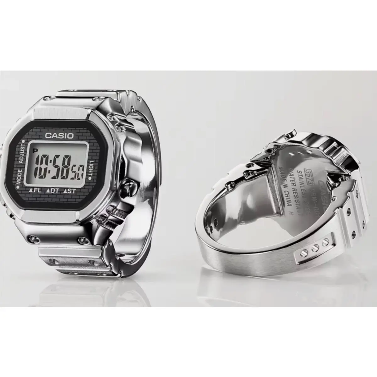 50th Anniversary Sliver Digital Steel Ring Watch CRW001-1 by Casio