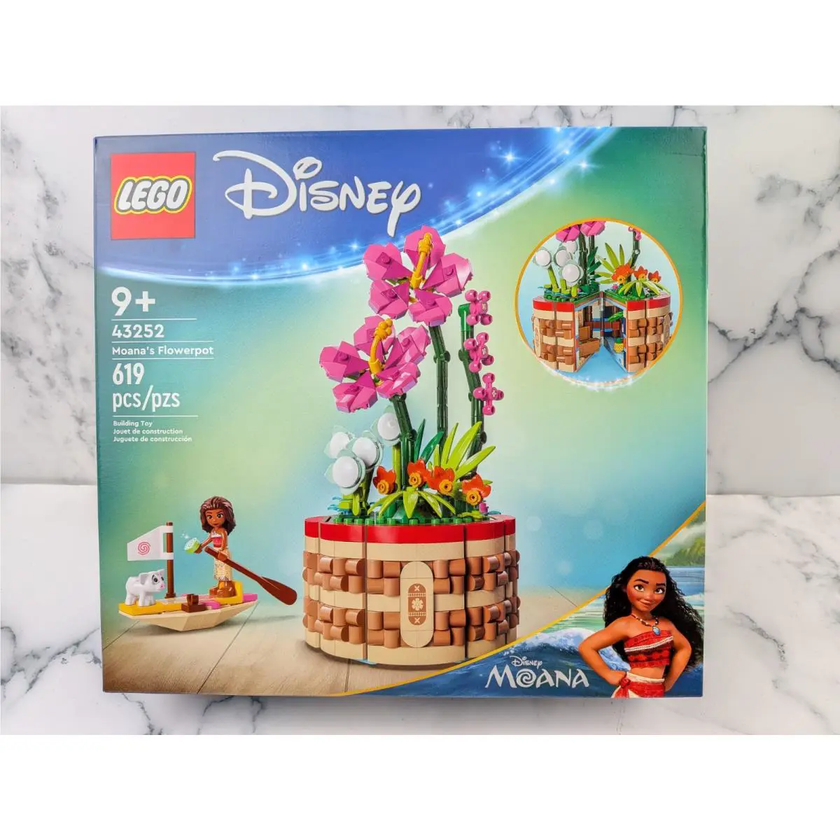 Lego 43252 Moana`s Flowerpot Moana Pua Pig Disney Gift Collection Girls