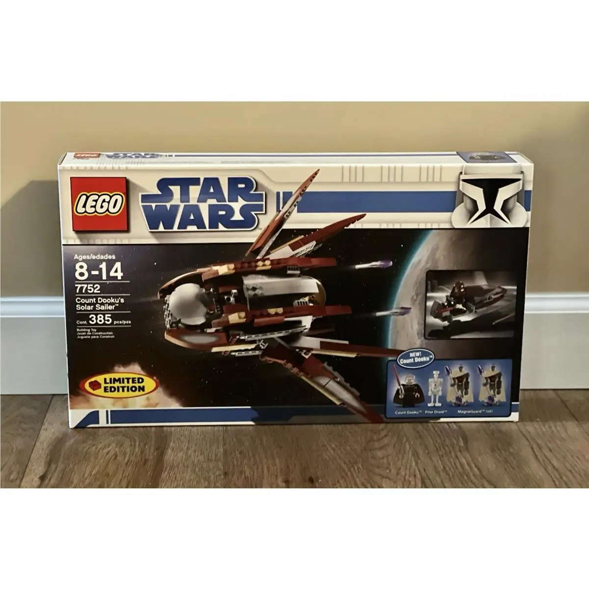 Lego Star Wars Count Dooku`s Solar Sailer Set 7752 New/sealed 385 Pcs Limited Ed