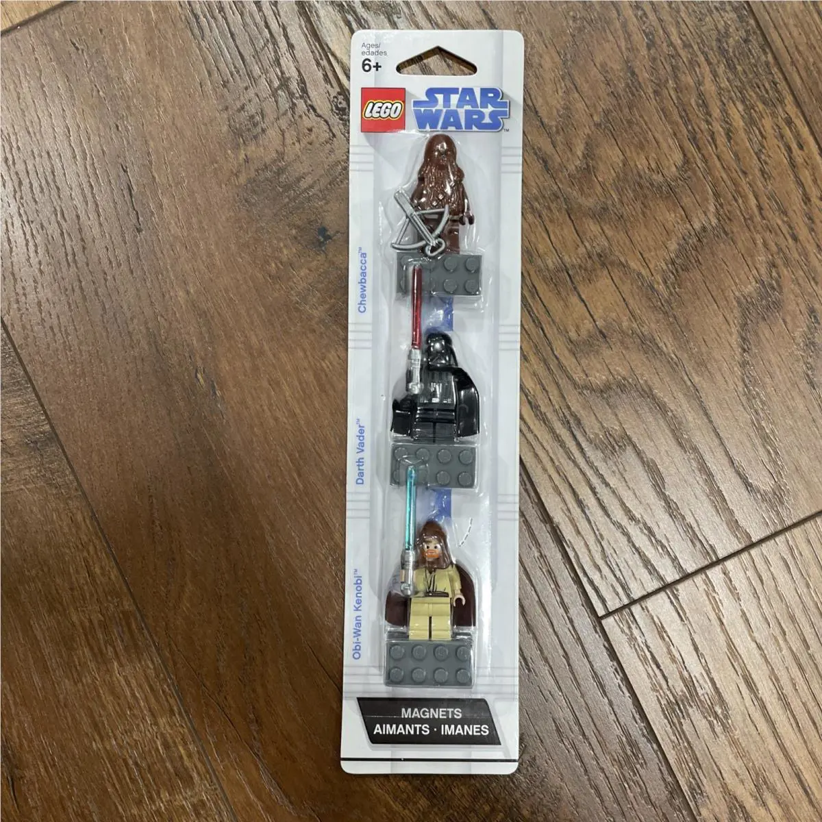 2008 Lego Darth Vader Kenobi Chewbacca Star Wars 3PK Set Magnet 852554 Not Glued