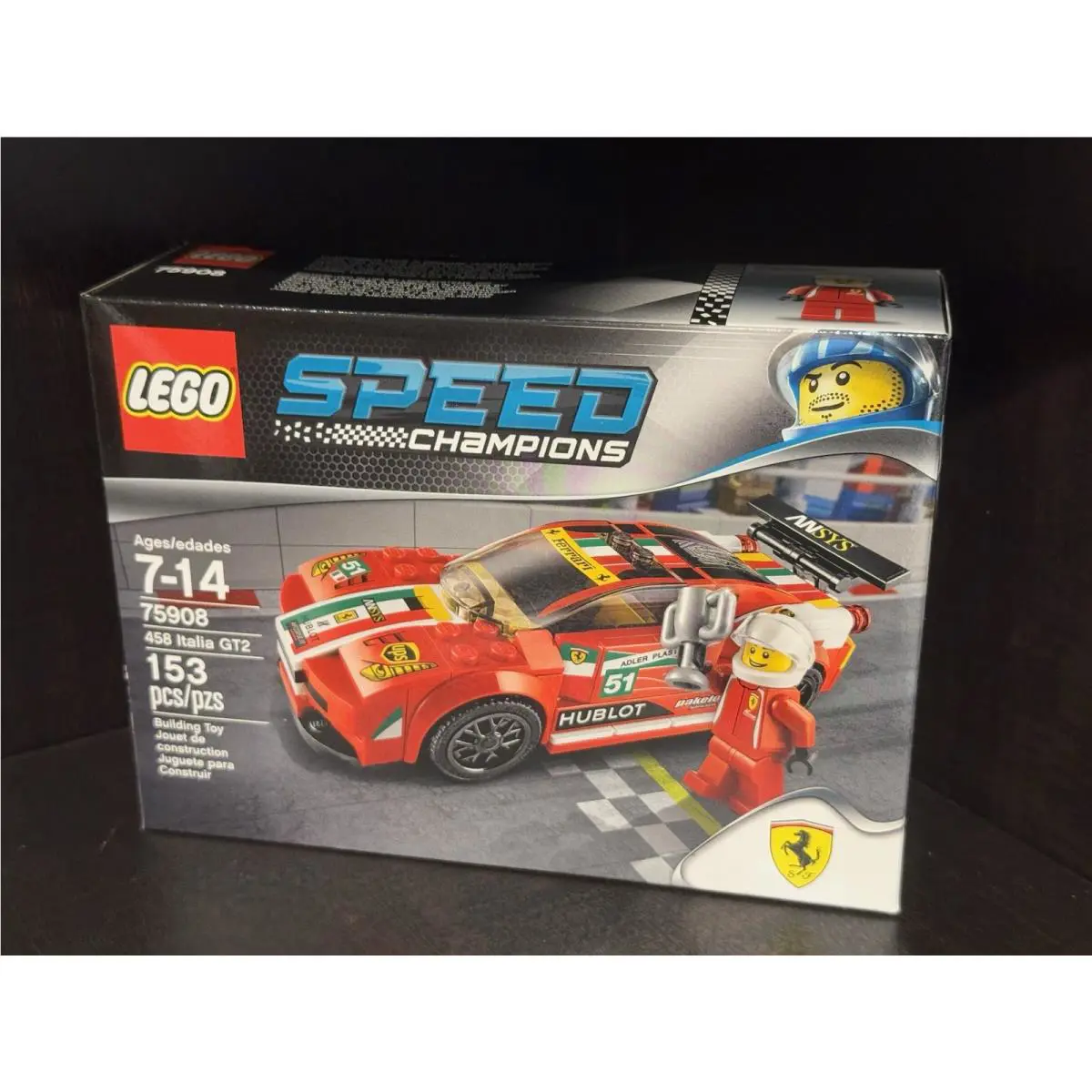 Lego Ferrari 458 Italia GT2 75908 Box