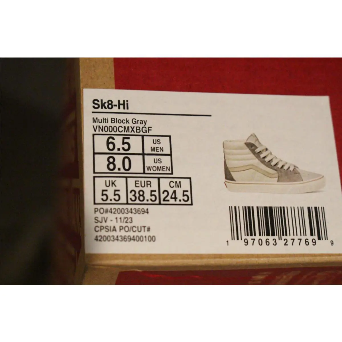Vans shoes - VANS Sk8-Hi - Gray 7