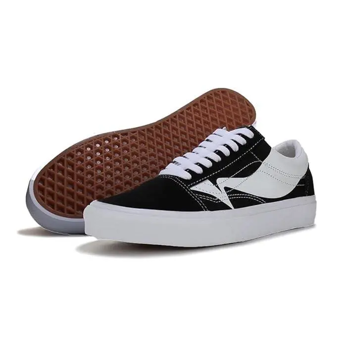 Vans Old Skool Warp Black True White Men`s Skate Shoes Size 12 - Black