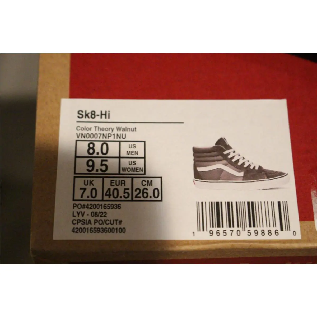 Vans shoes - VANS Sk8-Hi - Brown 8