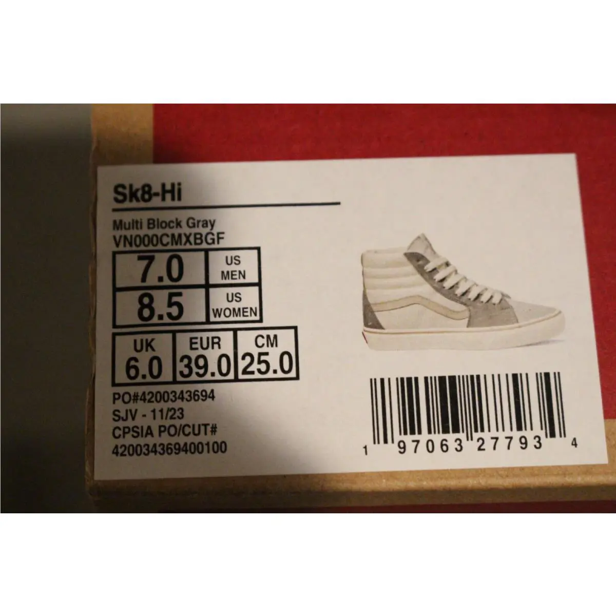 Vans shoes - VANS Sk8-Hi - Gray 9