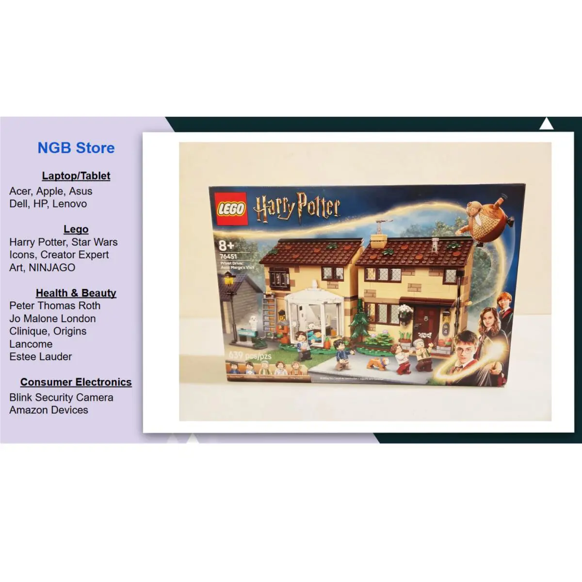 Lego Harry Potter Privet Drive Aunt Marge`s Visit 76451 US in Hand