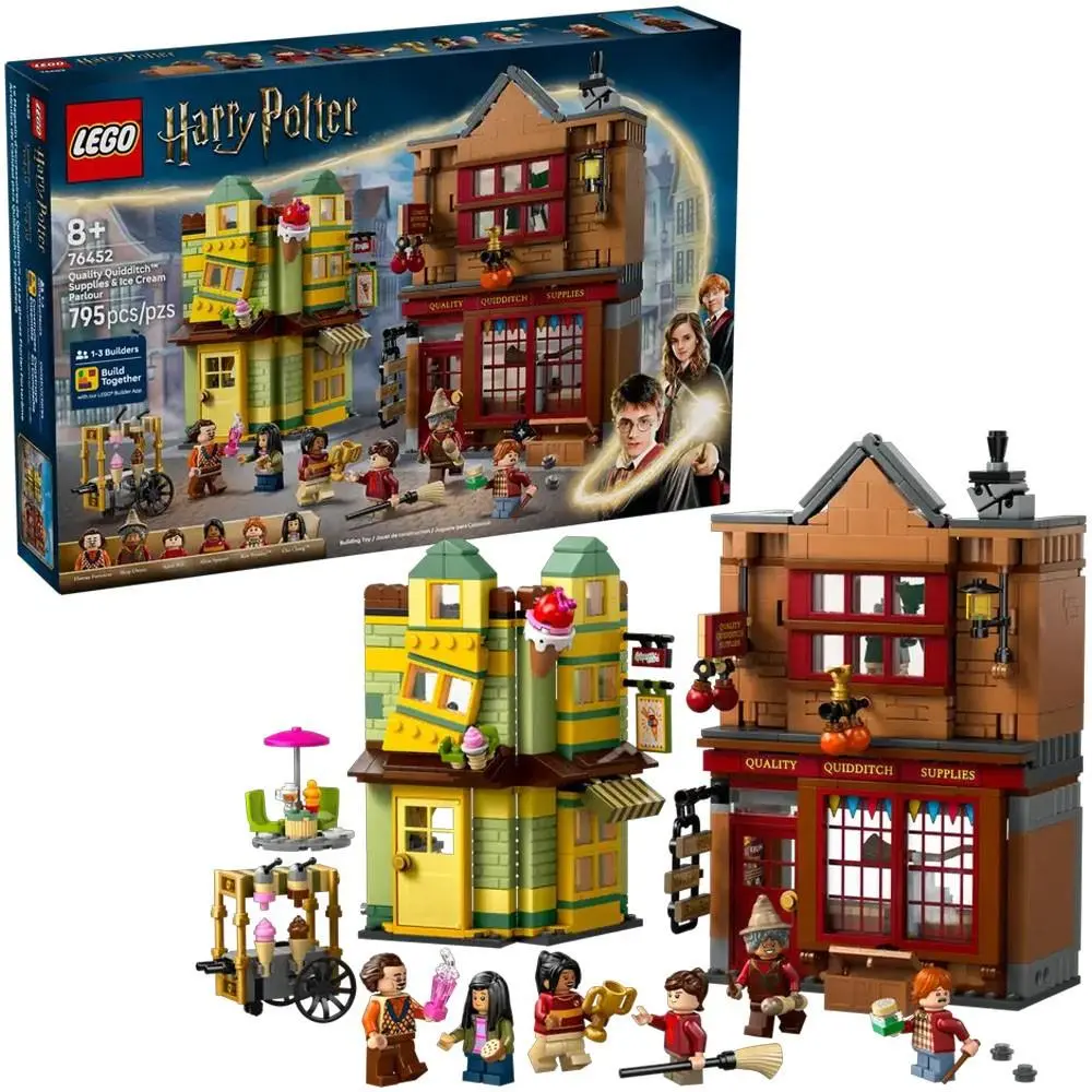 Lego Harry Potter Quality Quidditch Supplies Ice Cream Parlour Full Set 76452