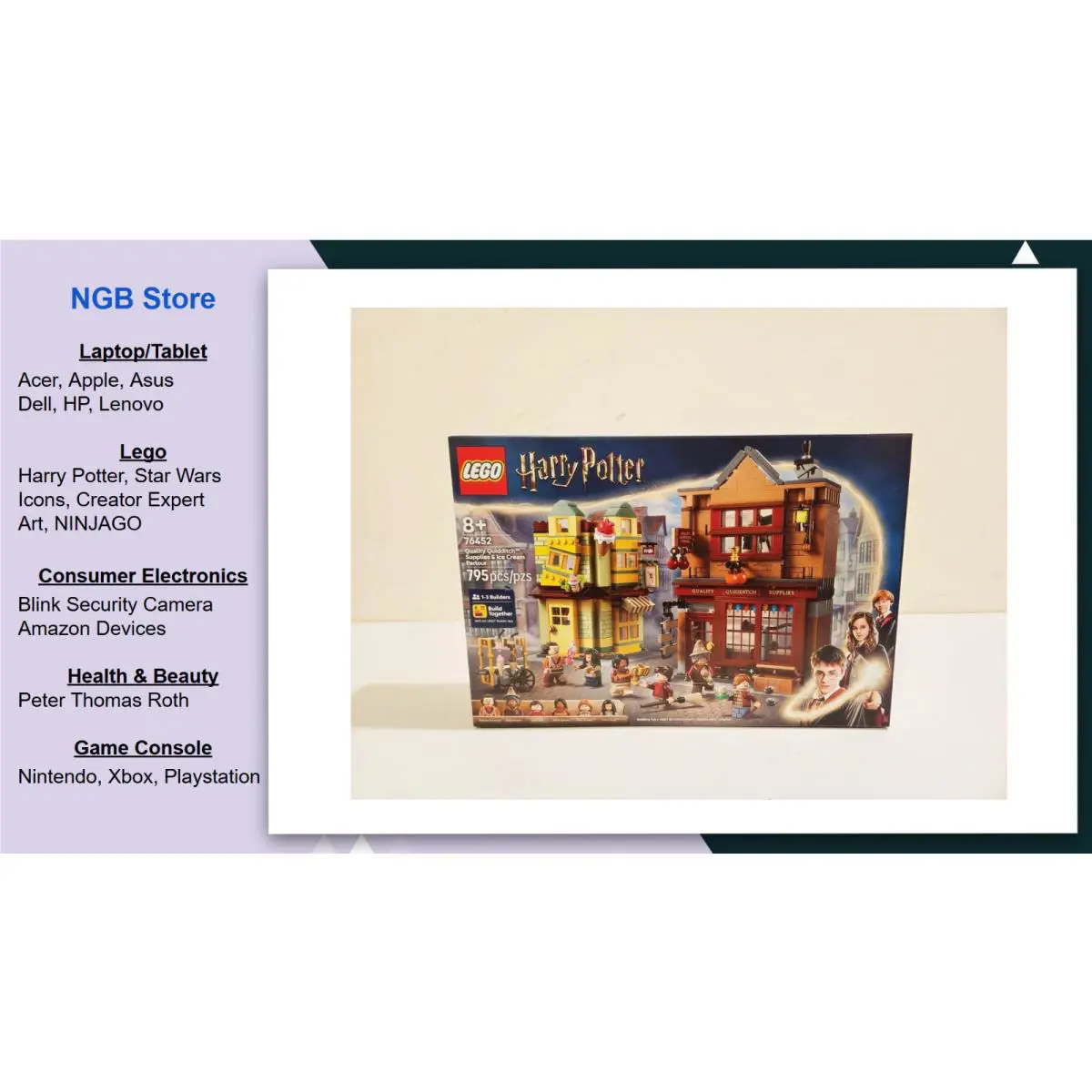 Lego Harry Potter Quality Quidditch Supplies Ice Cream Parlour 76452 US