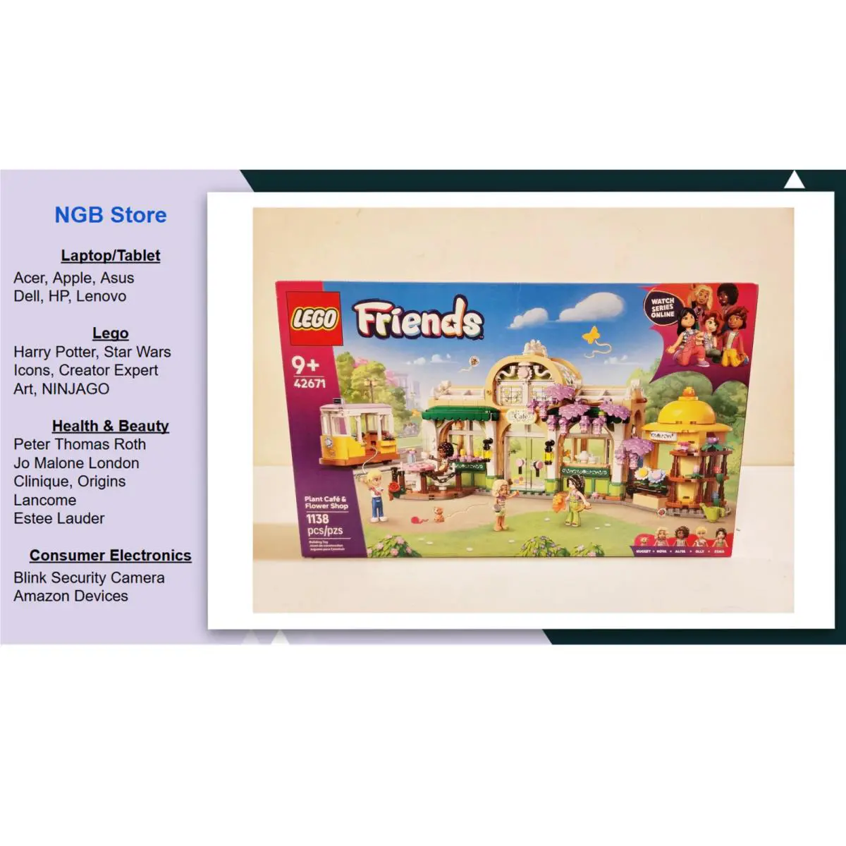 Lego Friends Plant Cafe Flower Shop 42671 US in Hand