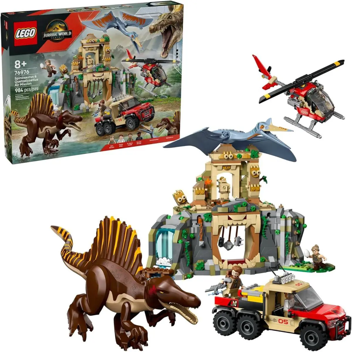 Lego Jurassic World 76976 Spinosaurus Quetzalcoatlus Air Mission 984 Pcs