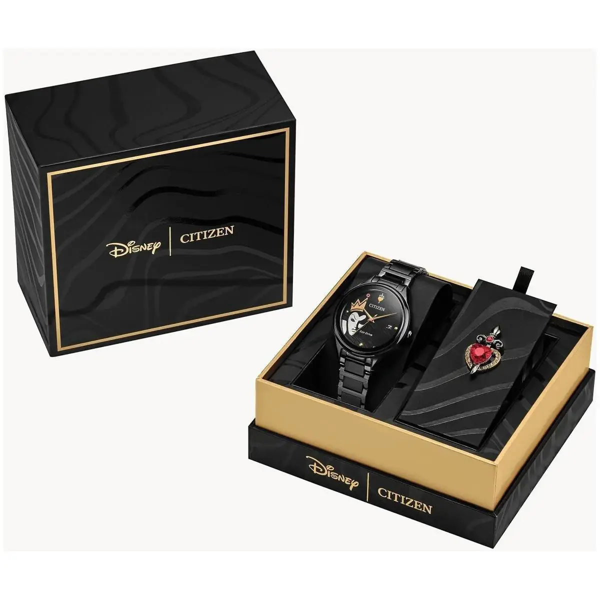 Citizen Women`s Eco-drive Disney Villain Evil Queen FE6107-68W - Dial: Black, Band: Black, Bezel: Black